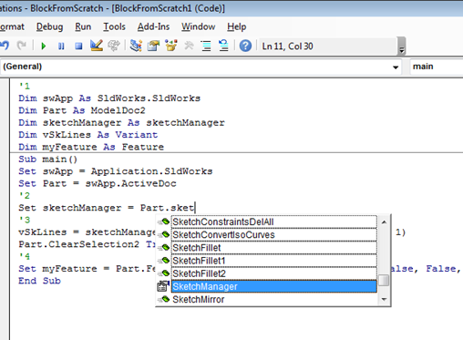 SOLIDWORKS VBA macros course