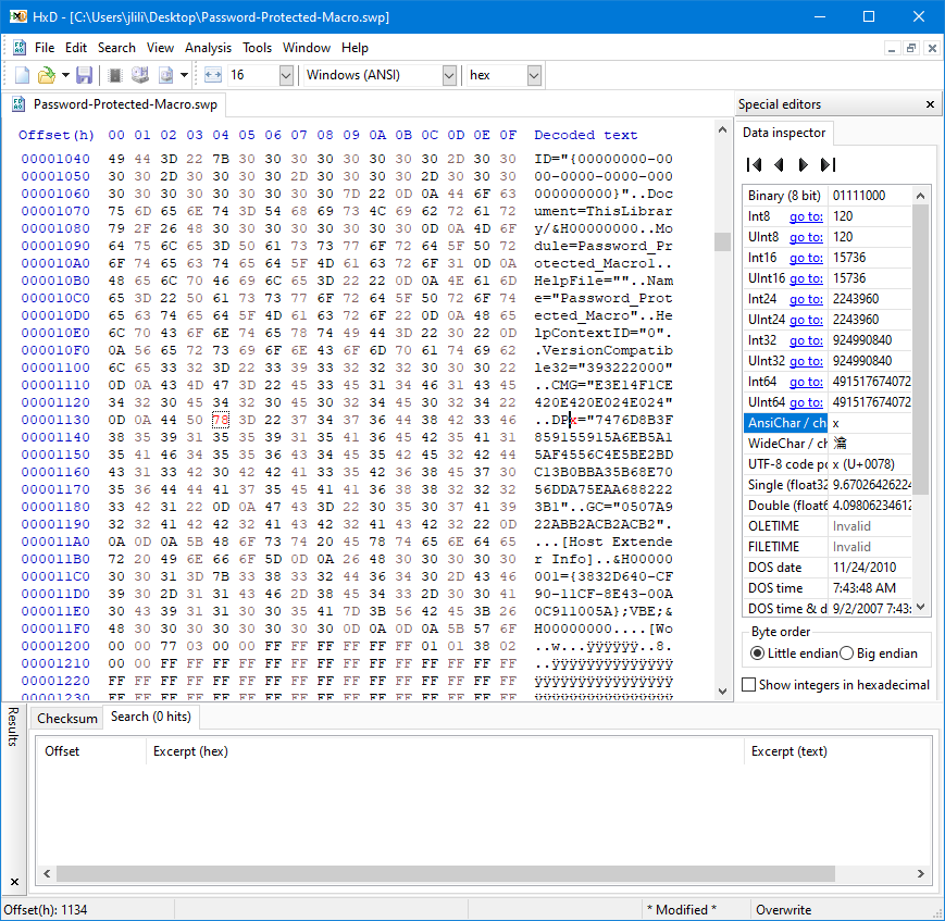 HEX editor