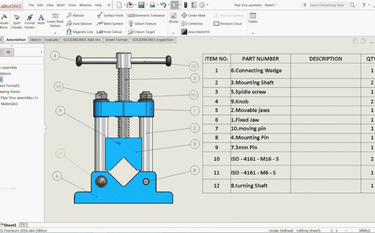 SOLIDWORKS Table Types