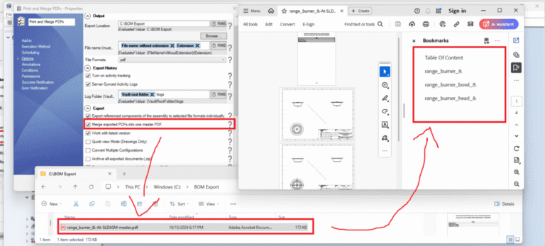 Merging PDFs with PDM Publisher