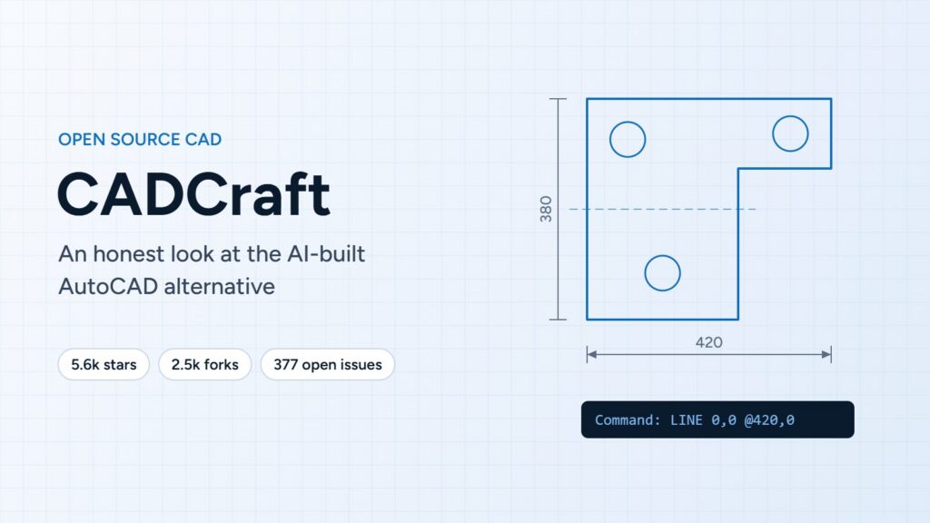 CADCraft, an honest look at the AI-built AutoCAD alternative