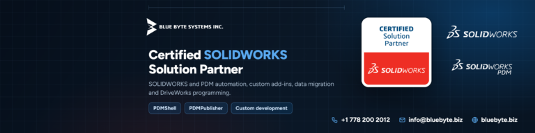 Blue Byte Systems SOLIDWORKS Solution Partner LinkedIn banner