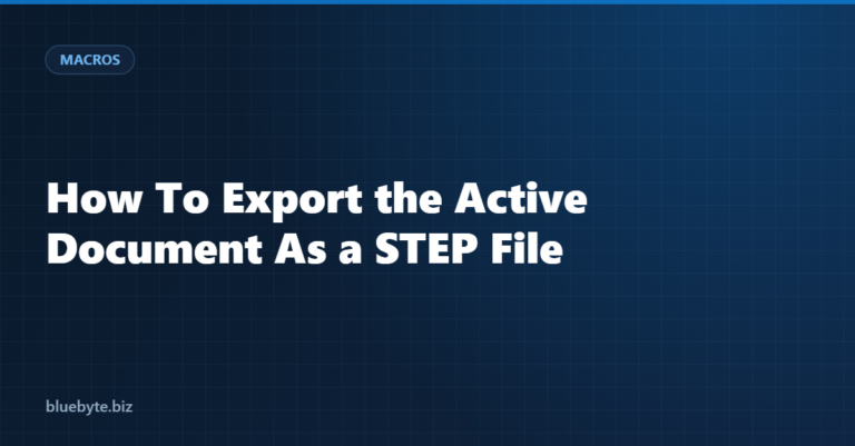 How To Export the Active Document As a STEP File