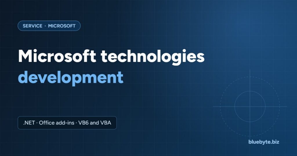 Microsoft technologies development